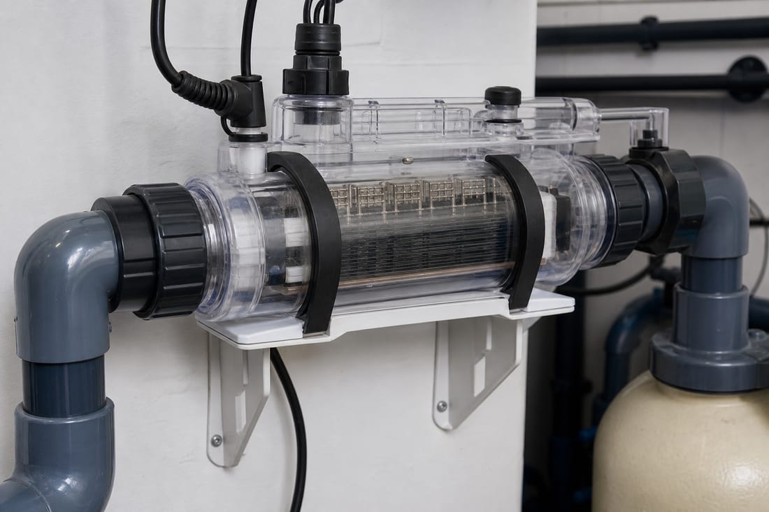 Exemple : cellule d'électrolyseur au sel en local technique